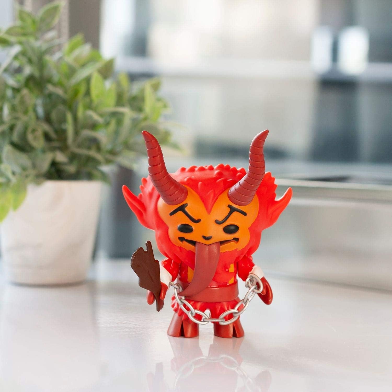 Toynk Store Christmas Krampus Figura de acción de vinilo  5 pulgadas  Rojo festivo