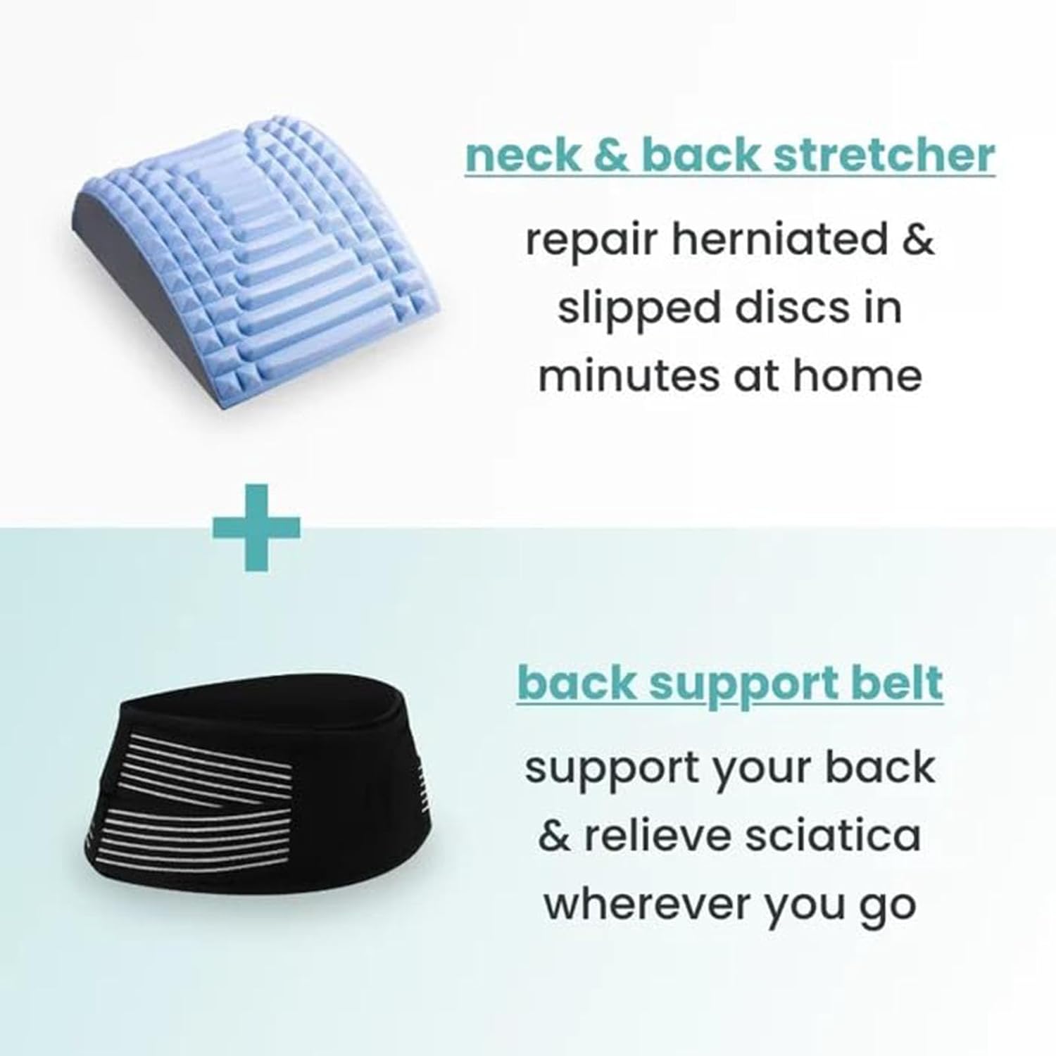 Refresh – Estirador de cuello y espalda, grieta de espalda y cuello para aliviar el dolor de espalda baja, dispositivo calmante lumbar, estiramiento