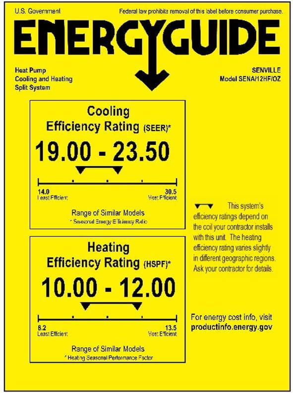 Senville SENA-12IC-Z 12000 BTU Aire acondicionado de techo sin conductos y bomba de calor