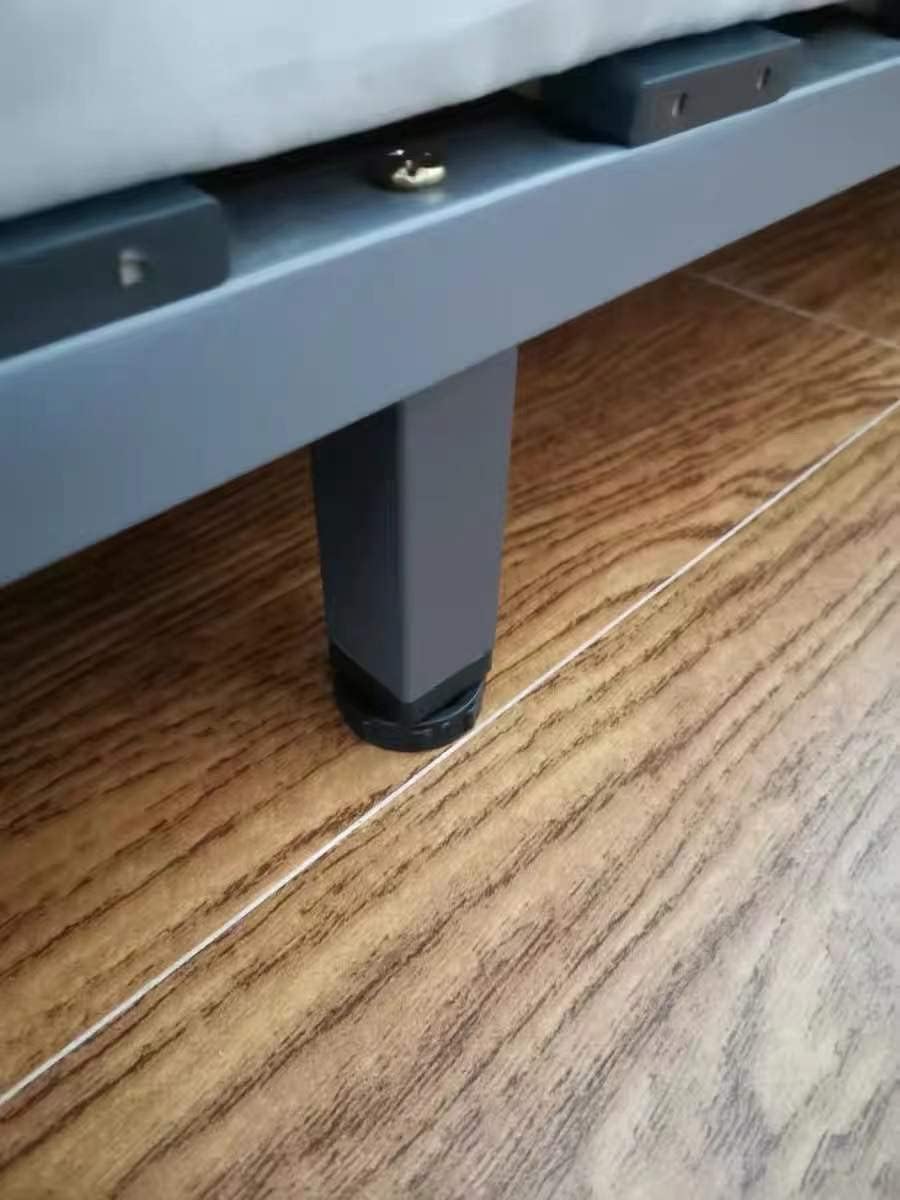 2 patas de soporte centrales ajustables para marco de cama, marco de cama de acero, soporte de patas de soporte de listones centrales, patas de sofá