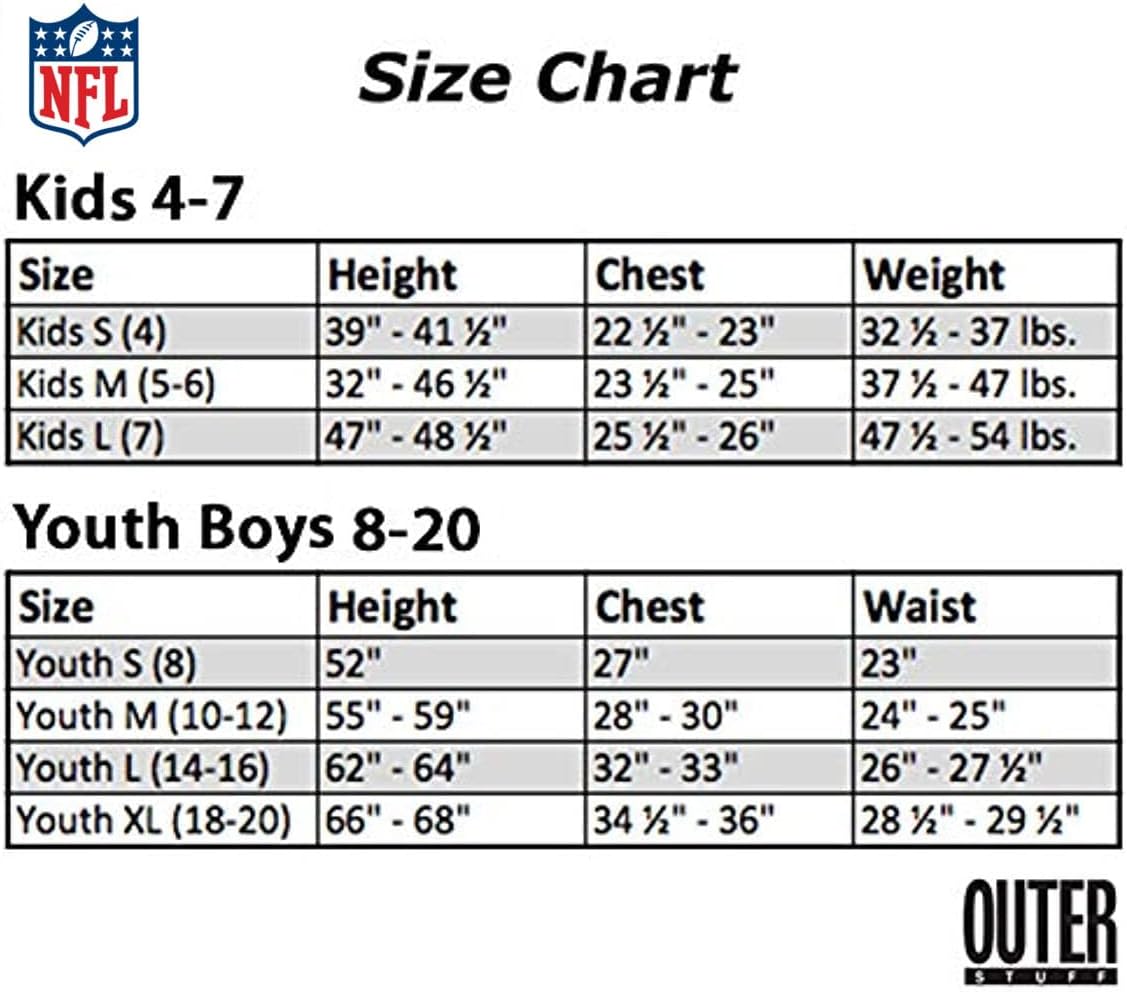 NFL Kids Youth 8-20 – Camiseta de manga larga con logotipo del equipo desgastado, con licencia oficial