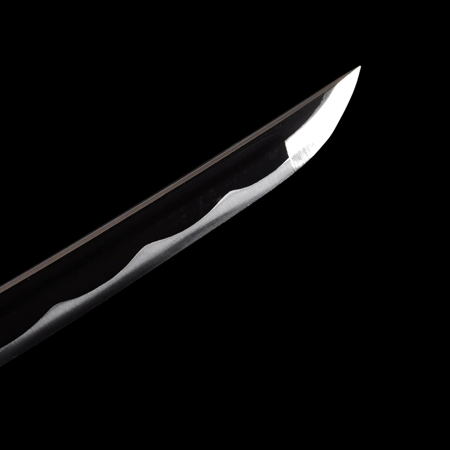 JIHPEN sword, Katana negra, espada samurai de espiga completa, afilada, hoja de acero de resorte con vaina negra, variedad de estilos de 41 pulgadas
