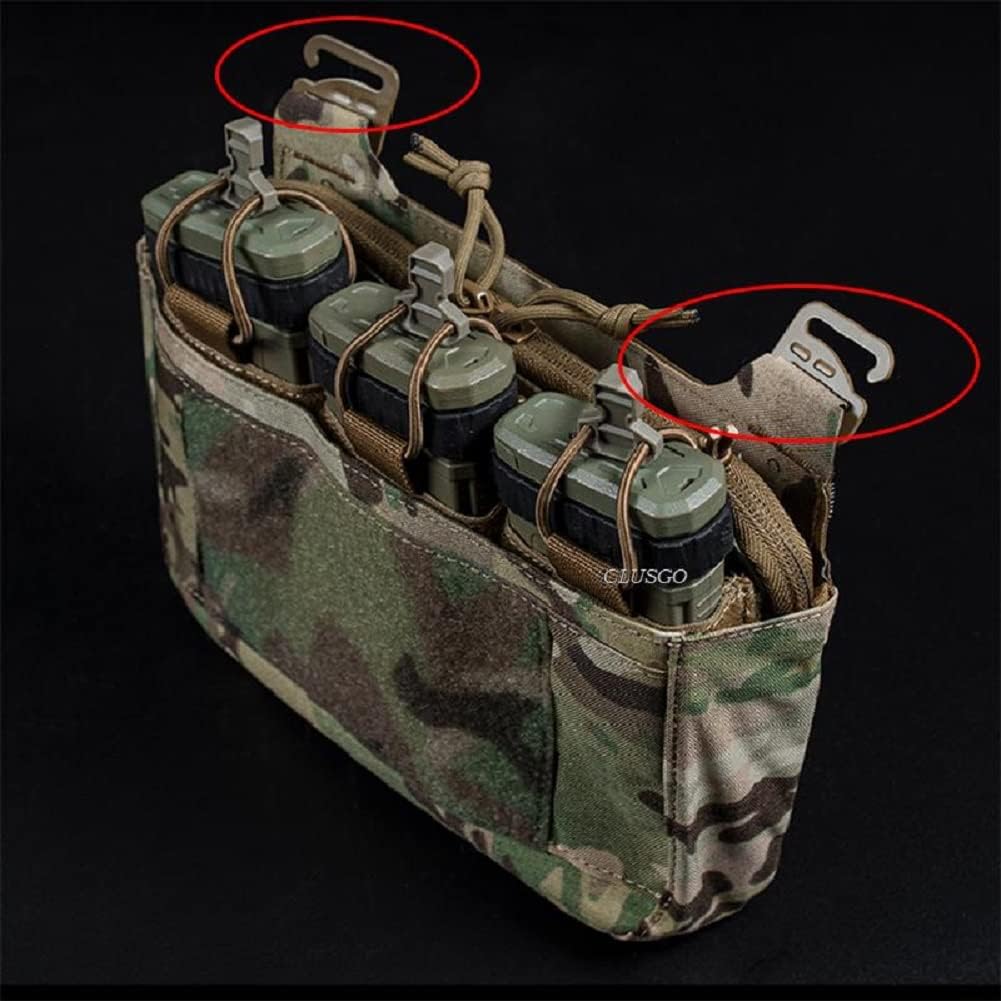 2 accesorios de chaleco táctico con gancho en G, hebillas onduladas con gancho en G, hebillas de ajuste de correa para chaleco FCPC, DONDOFF MAG