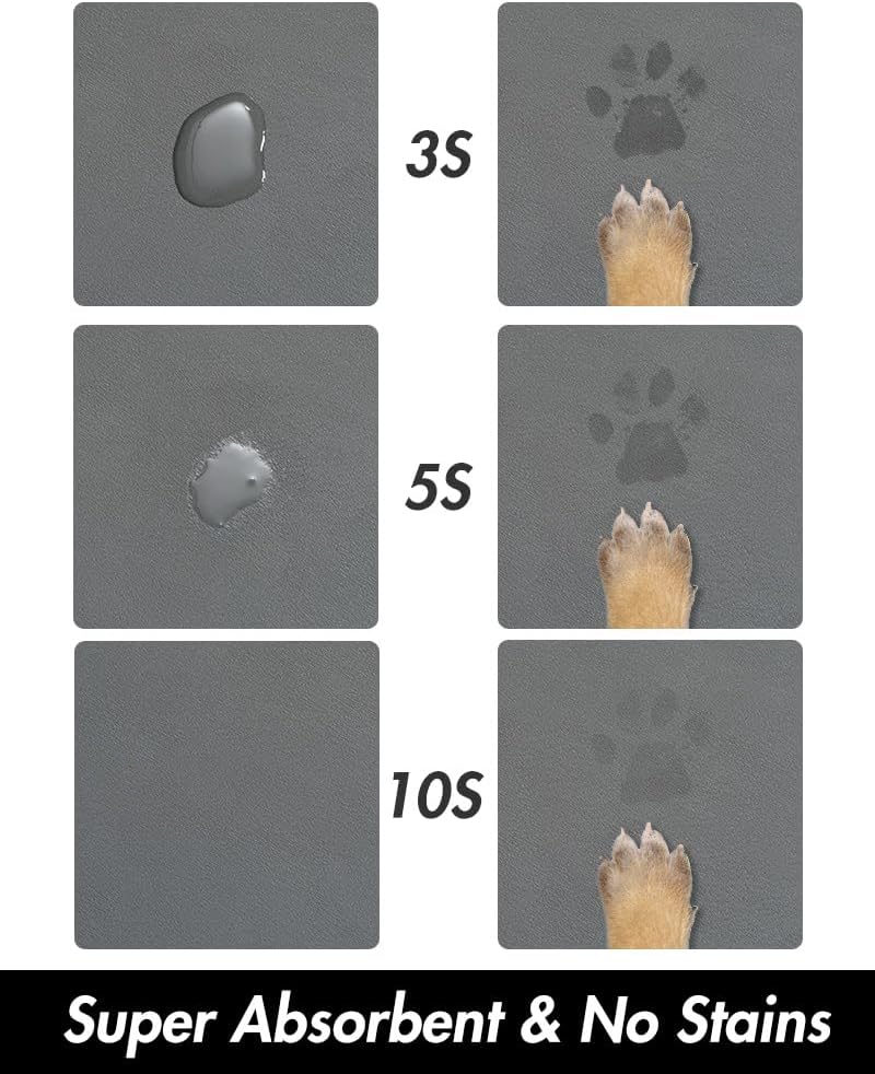 Tapete de alimentación para mascotas  Tapete absorbente para perros y gatos para alimentos y agua  Sin manchas  Secado rápido  Accesorios para
