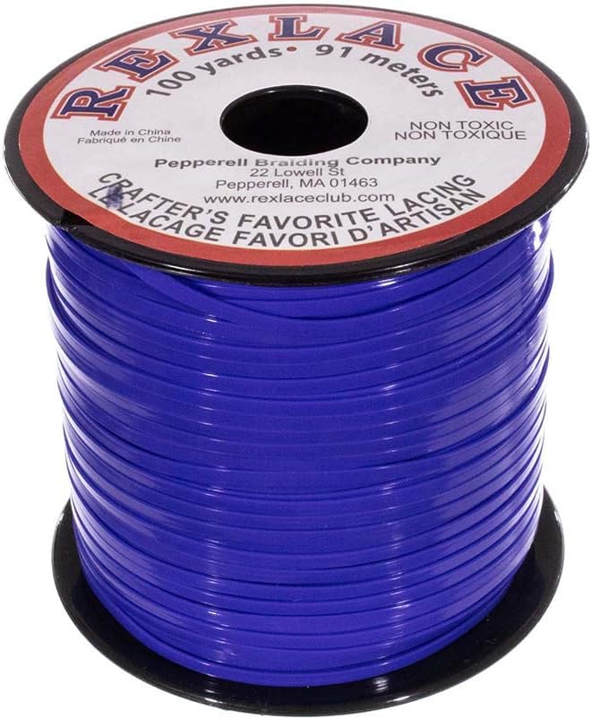 Craft County Rexlace Plastic Craft Lace – Cordón para manualidades, 332 pulgadas (azul rey)