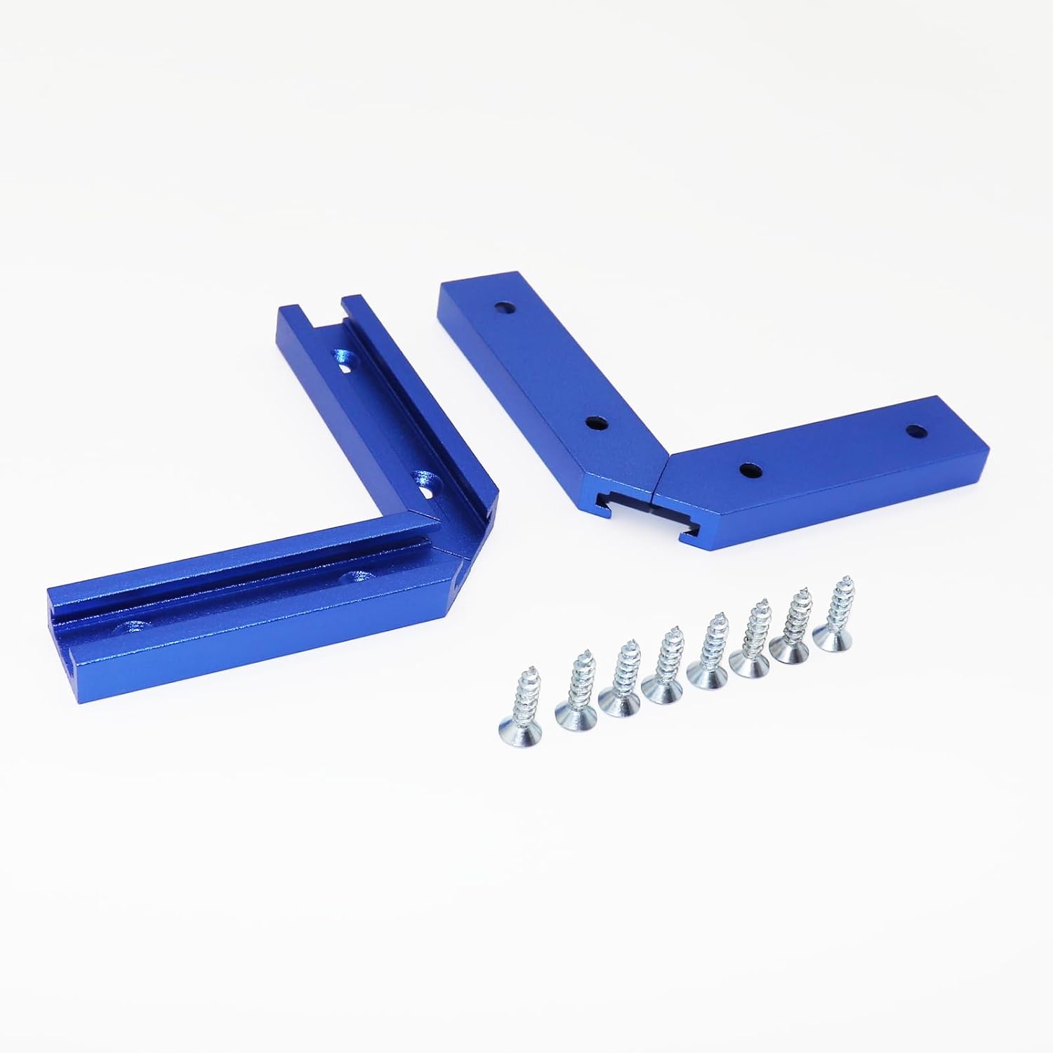 Pista en T de aluminio de 243648 pulgadas con tornillos para madera, perfil de doble corte universal con agujeros de montaje preperforados para