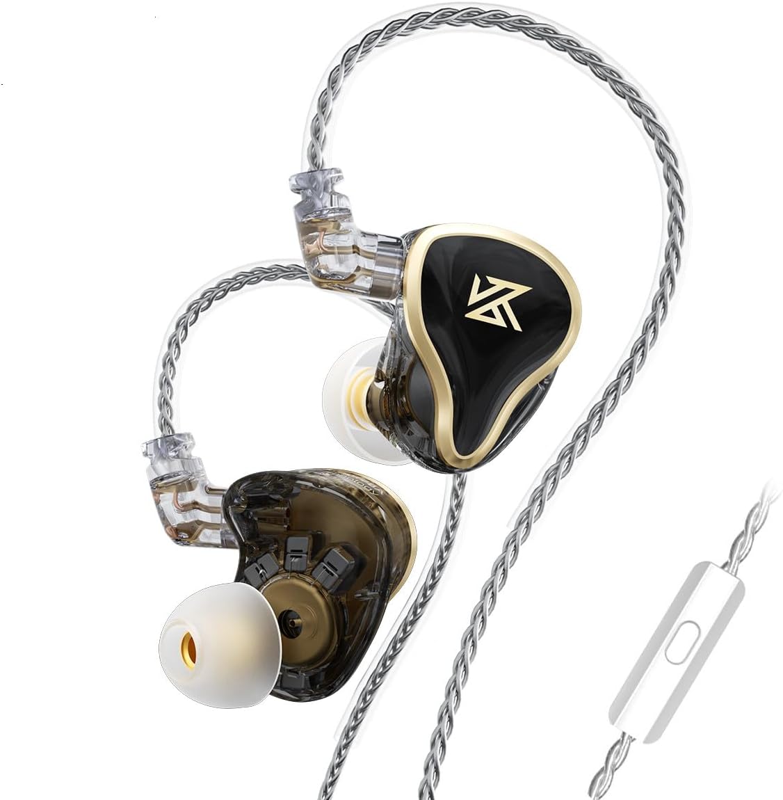 KZ ZAS 7BA+1DD IEM Auricular 16 unidades Tecnología Híbrida Flagship Auricular Monitor Auriculares HiFi Stereo Sound in Ear Monitor con cable