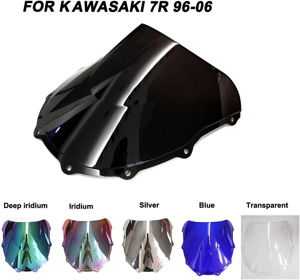 Motorcycle Windshield Motorcycle Windscreen Windshield ZX-7R 1996-2006 Screws Bolts Accessories Compatible with Kawasaki Compatible with Ninja ZX7R