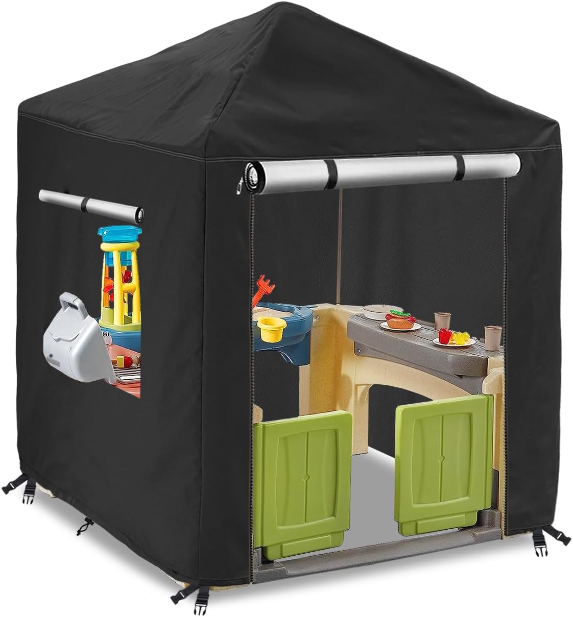 Funda impermeable para casa de juegos para niños y exteriores, adecuada para casa de juegos Step2 y casa de juegos del mismo tamaño que otras marcas