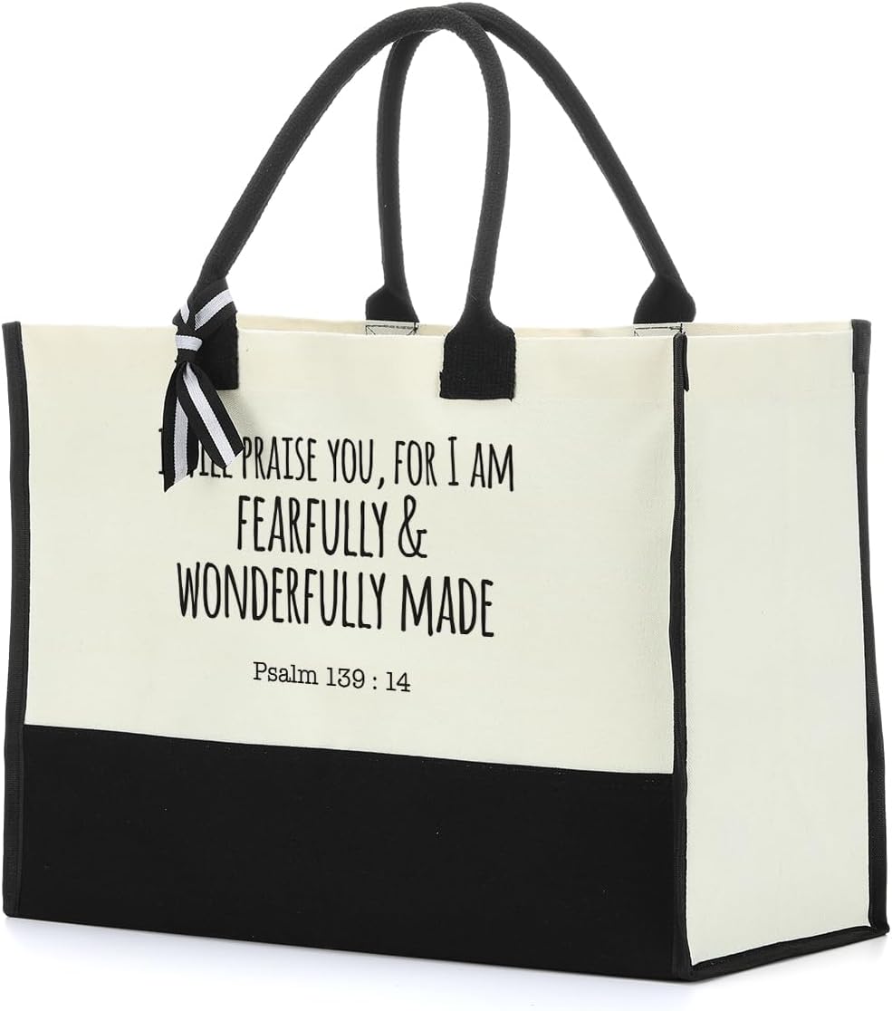 Bolsa de mano inspiradora para decoración cristiana, bolsa de Biblia, regalos religiosos espirituales para su hermana, mamá, amigos, esposa, tía,