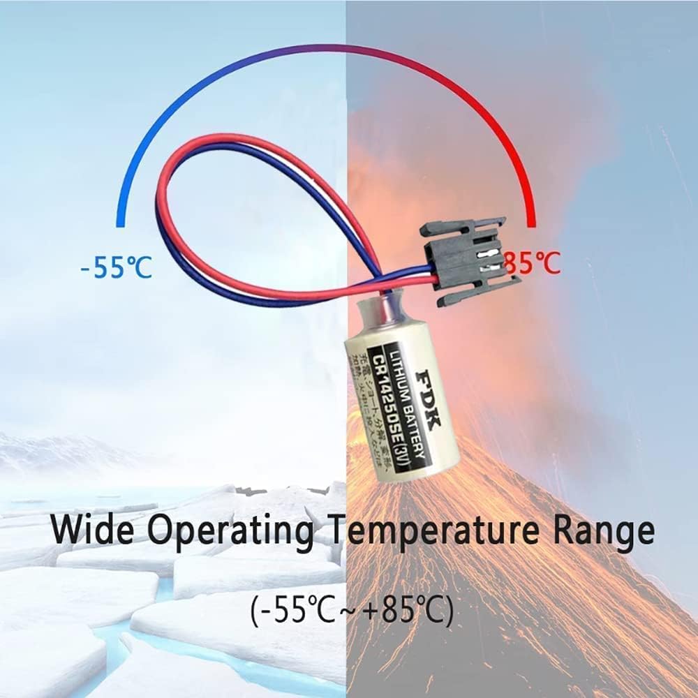 XIAOXX – Paquete de 3 baterías de litio CR14250SE de 3 V 1000 mAh CR14250SE 12AA para fuente de alimentación de respaldo FDK 1747-BA con enchufe