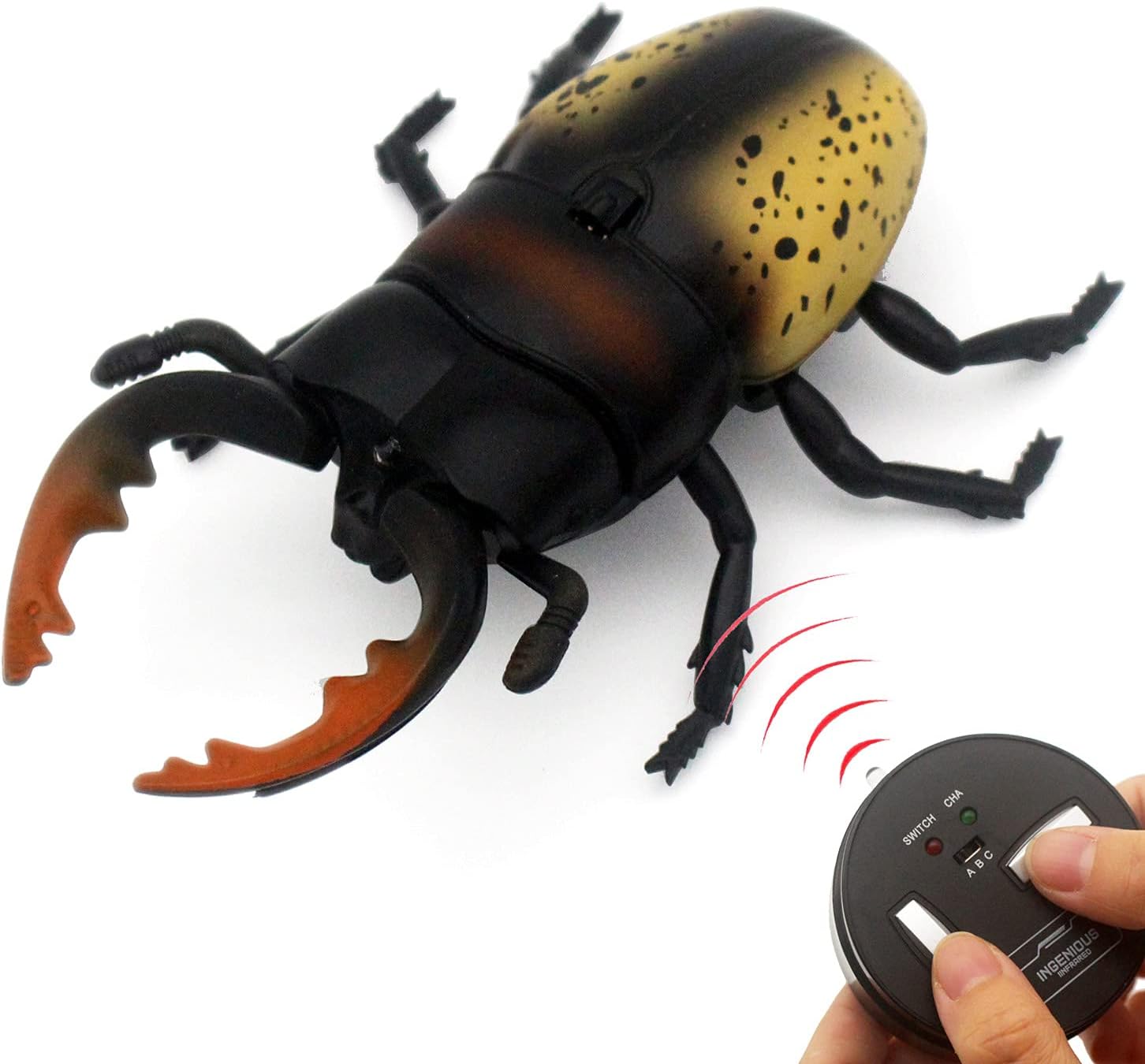 Tipmant RC Beetle Control remoto insectos realista simulación electrónica escalador animal broma vehículo de juguete regalos de cumpleaños para