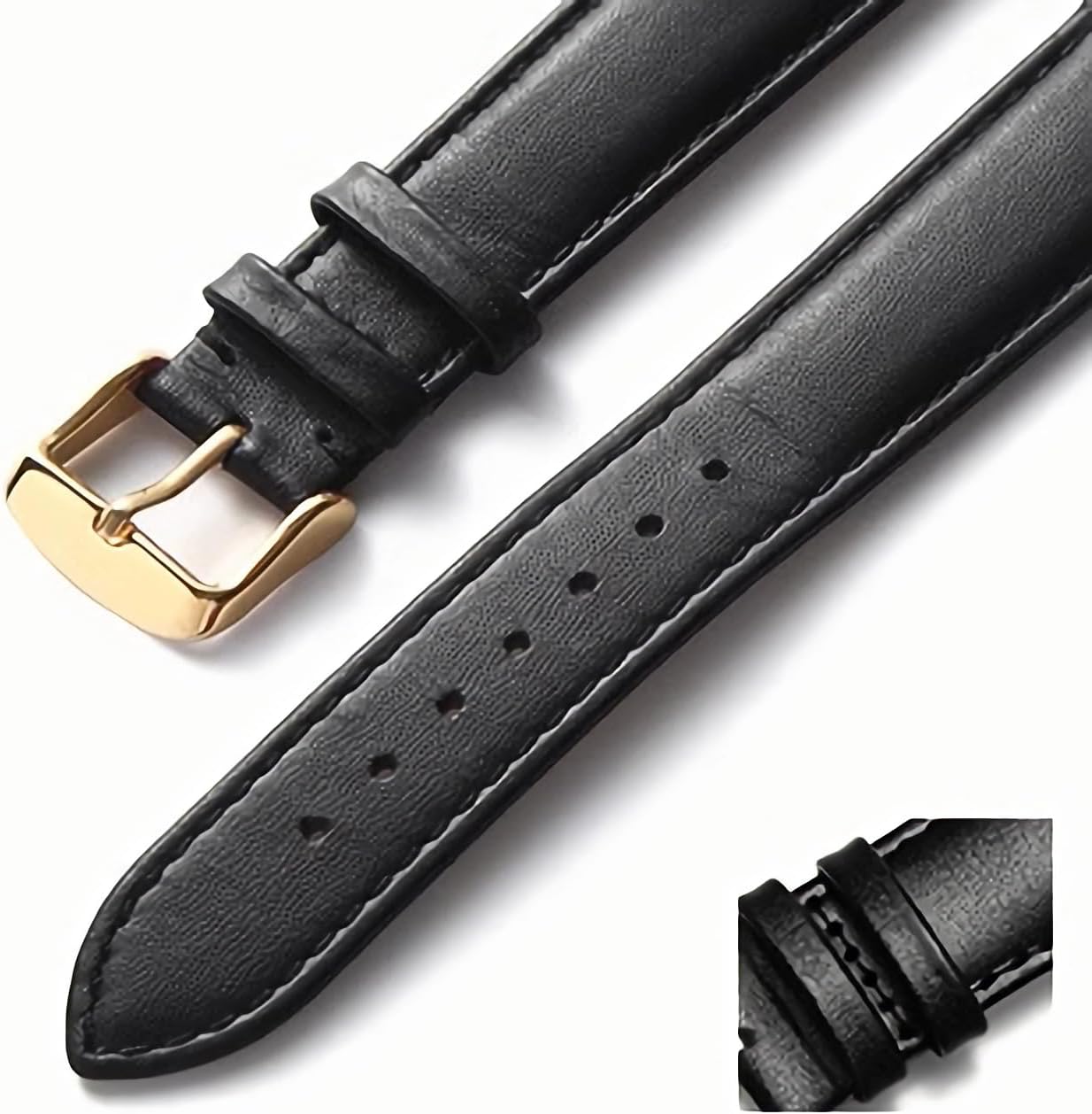 Correas de cuero delgadas compatibles con Apple Watch Band de 1.49, 1.57, 1.61, 1.65, 1.73, 1.77 y 1.73 pulgadas (Ultra), correa de cuero elegante