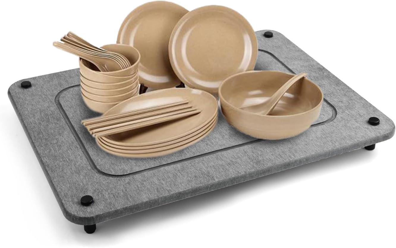 Tapete de piedra de secado rápido para cocina, 15.7 x 11.8 pulgadas, tapete de diatomita absorbente de agua, tapete de piedra absorbente de agua,