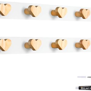 Perchero para niños montado en la pared con ganchos, colgador de mochila montado en la pared, toallero con 5 bonitos ganchos, 2 piezas sin necesidad Perchero para niños montado en la pared con ganchos, colgador de mochila montado en la pared, toallero con 5 bonitos ganchos, 2 piezas sin necesidad