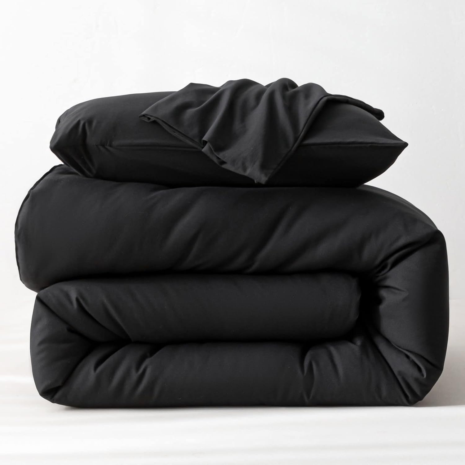 ROSGONIA Juego de edredón tamaño California King, color negro, 3 piezas (1 edredón bohemio Cal King y 2 fundas de almohada), ropa de cama para todas