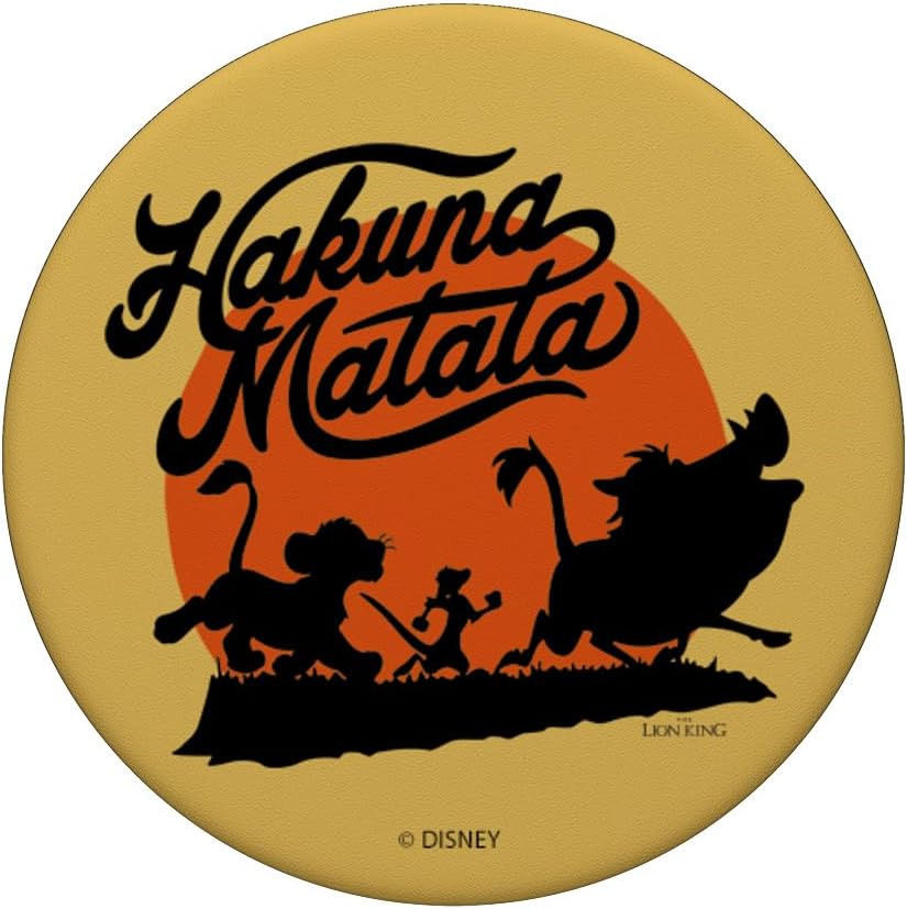 Disney The Lion King Simba Timon Pumbaa Hakuna Matata Sunset PopSockets PopGrip agarre intercambiable para teléfonos y tabletas