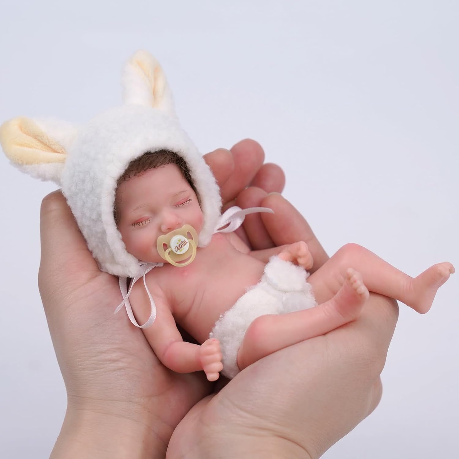 BABESIDE Muñecas de bebé Reborn en miniatura de cuerpo completo de silicona, cuerpo suave de 6 pulgadas, mini muñecas de bebé recién nacidas