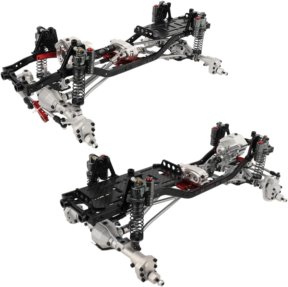 RZXYLRC 110 SCX10 II Marco de chasis de metal Control remoto Modelo de coche Simulación Escalada Actualización de coche Kit de reparación Piezas con