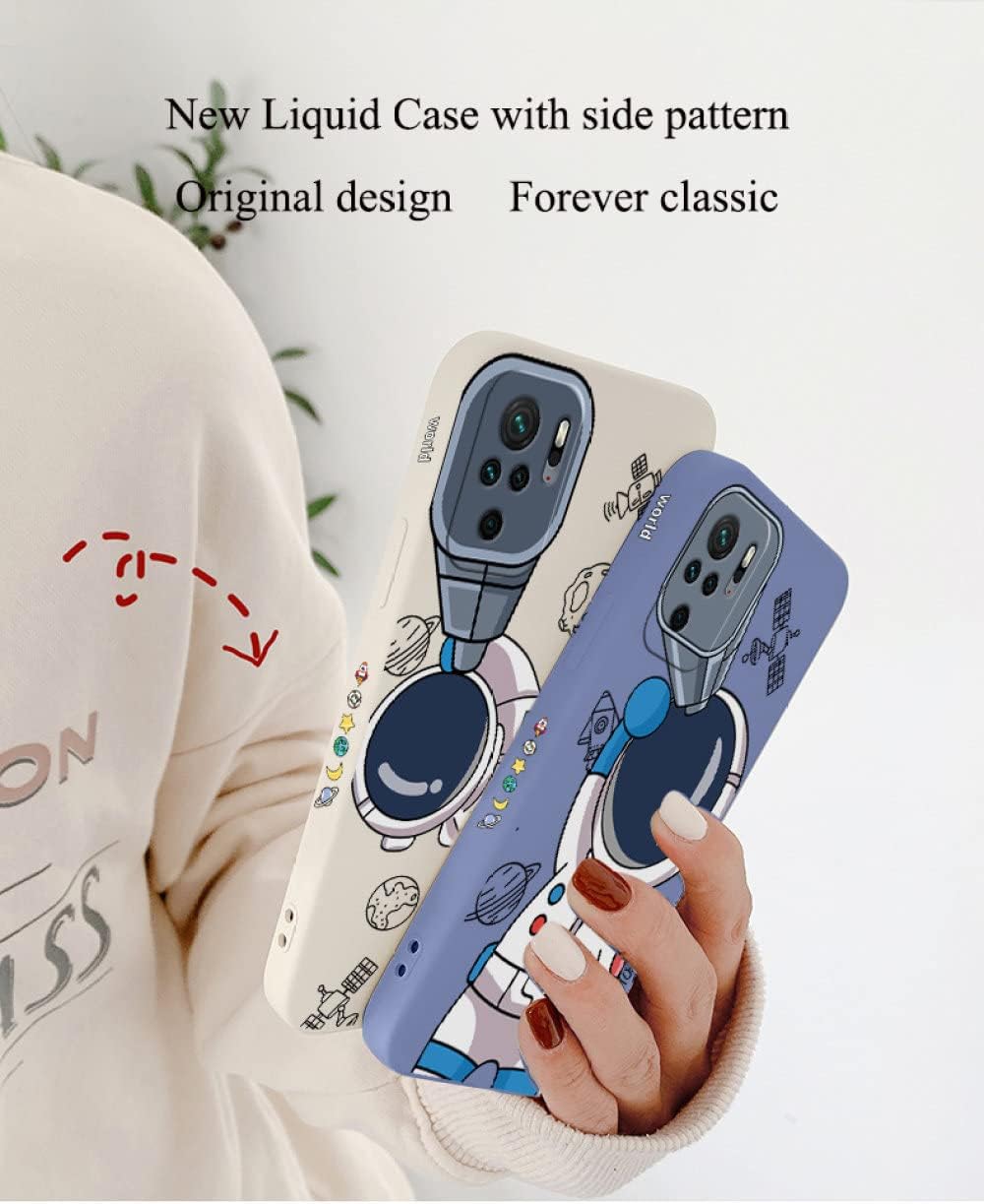 Funda para telescopio astronauta para Xiaomi Note 10 10S 9T 9 8 7 Pro Max para Redmi 10 9 9A 9T K40 K30 K20 Pro Funda de teléfono ultrafina, gris