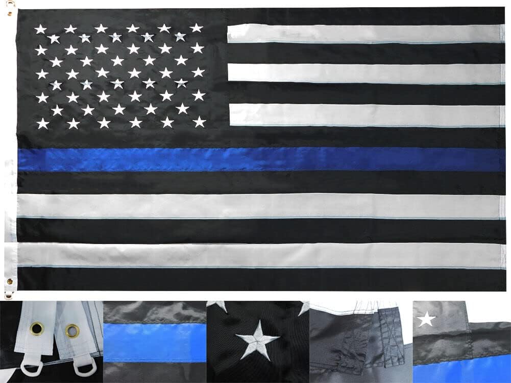 Premium USA Thin Line 8×12 8’x12′ Nylon Embroidered Flag Grommets &