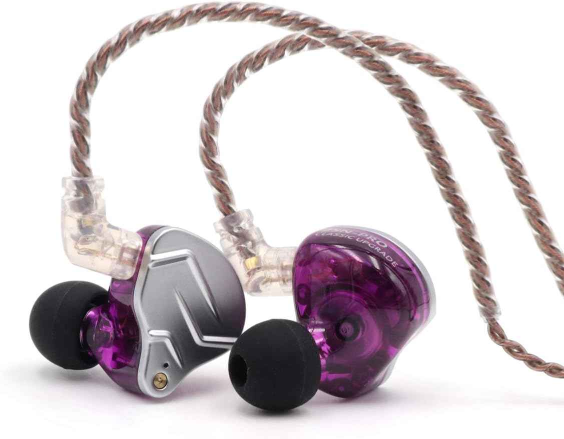 Linsoul KZ ZSN Pro – Auriculares híbridos de metal de doble controlador 1BA + 1DD, monitor HiFi con Cable desmontable de 2 pines, panel de aleación