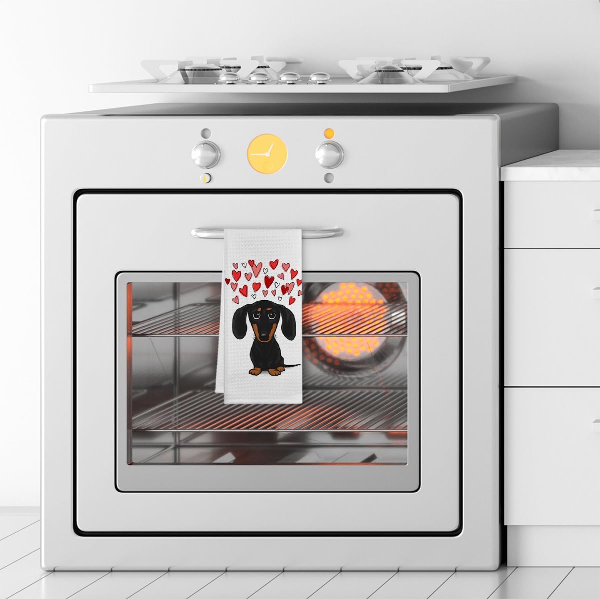 GICHUGI Lindas toallas de cocina de perro salchicha  Regalos de perro salchicha  Toallas de mano para perro Weiner de 16 x 24 pulgadas, paños de té