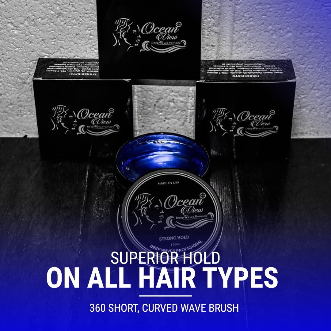 OCEAN VIEW DEEP WAVES POMADE Butter Love (grasa de ondas naturales con manteca de karité de 4 onzas) y pomada Ocean View (pomada a base de agua de 4