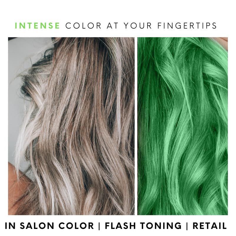 Watercolors Intense Color Depositing Champú, color de cabello semipermanente 8.5 oz – VERDE
