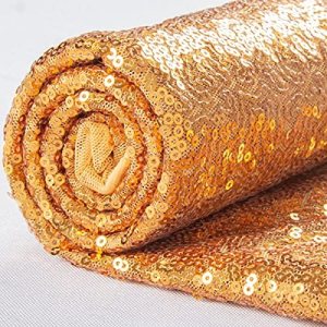 ShiDianYi The Yard, tela de lentejuelas, mantel y lino, para decoración navideña (1 yarda, oro oscuro) ShiDianYi The Yard, tela de lentejuelas, mantel y lino, para decoración navideña (1 yarda, oro oscuro)