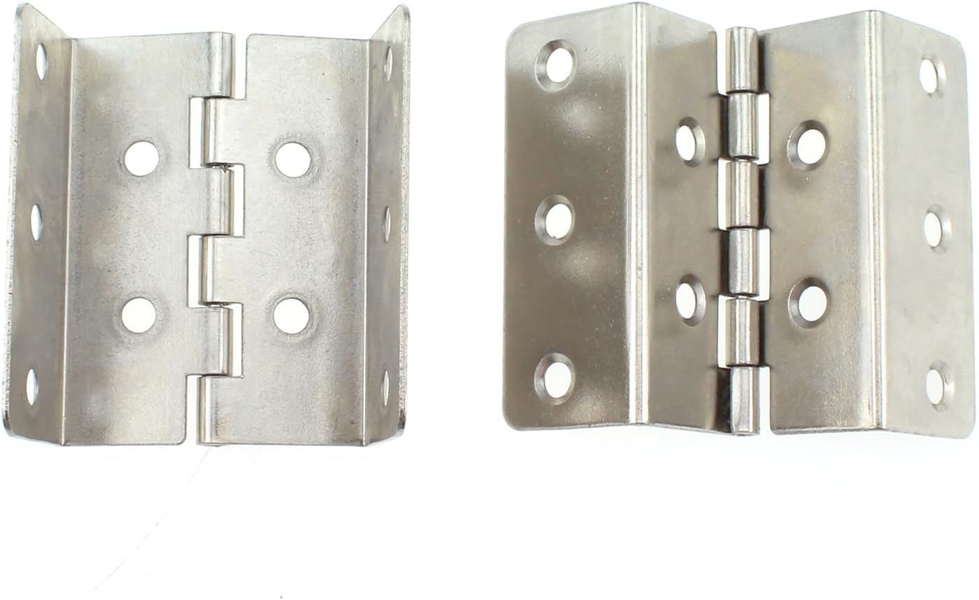 Bisagras decorativas de caja de 2 piezas, 1.732 x 0.591 x 0.039 in, cuatro bisagras plegables para puerta, gabinete, muebles, baúl de joyería vintage