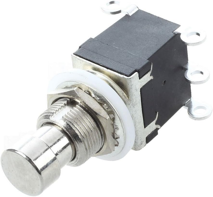 ESUPPORT 6Pin DPDT – Pedal de interruptor de pie con cierre DPDT para guitarra, botón de metal True Bypass AC 250V2A 125V4A, paquete de 5