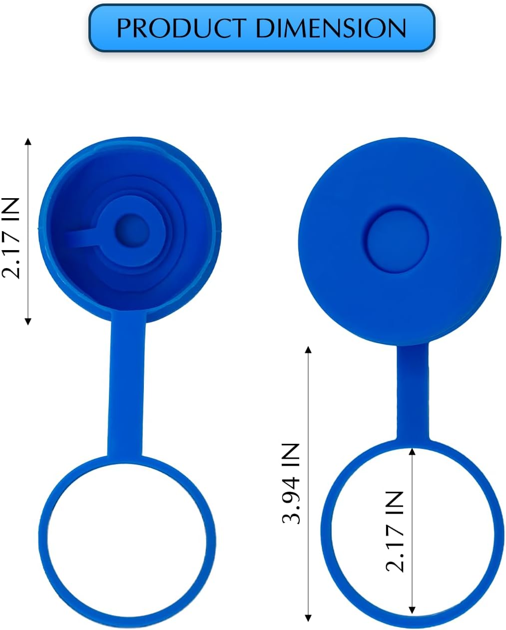 EBOS 5G-111 – Tapa para jarra de agua de 3 y 5 galones, tapa de botella de agua reutilizable, tapa de repuesto de silicona antiderrames, botellas de