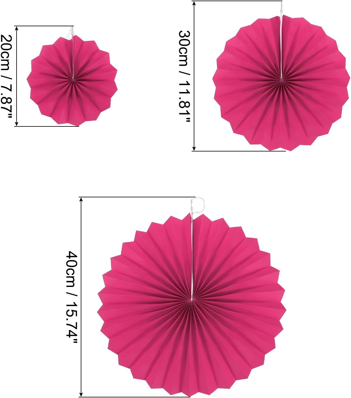 MECCANIXITY Juego de 12 abanicos de papel para colgar, diseño redondo, abanicos de papel para colgar, decoración para el hogar, tienda, pared,