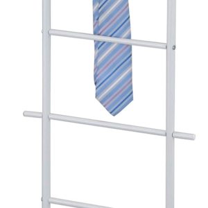 Modern Carlsen – Estante organizador de ropa, soporte de valet para trajes, metal blanco Modern Carlsen – Estante organizador de ropa, soporte de valet para trajes, metal blanco