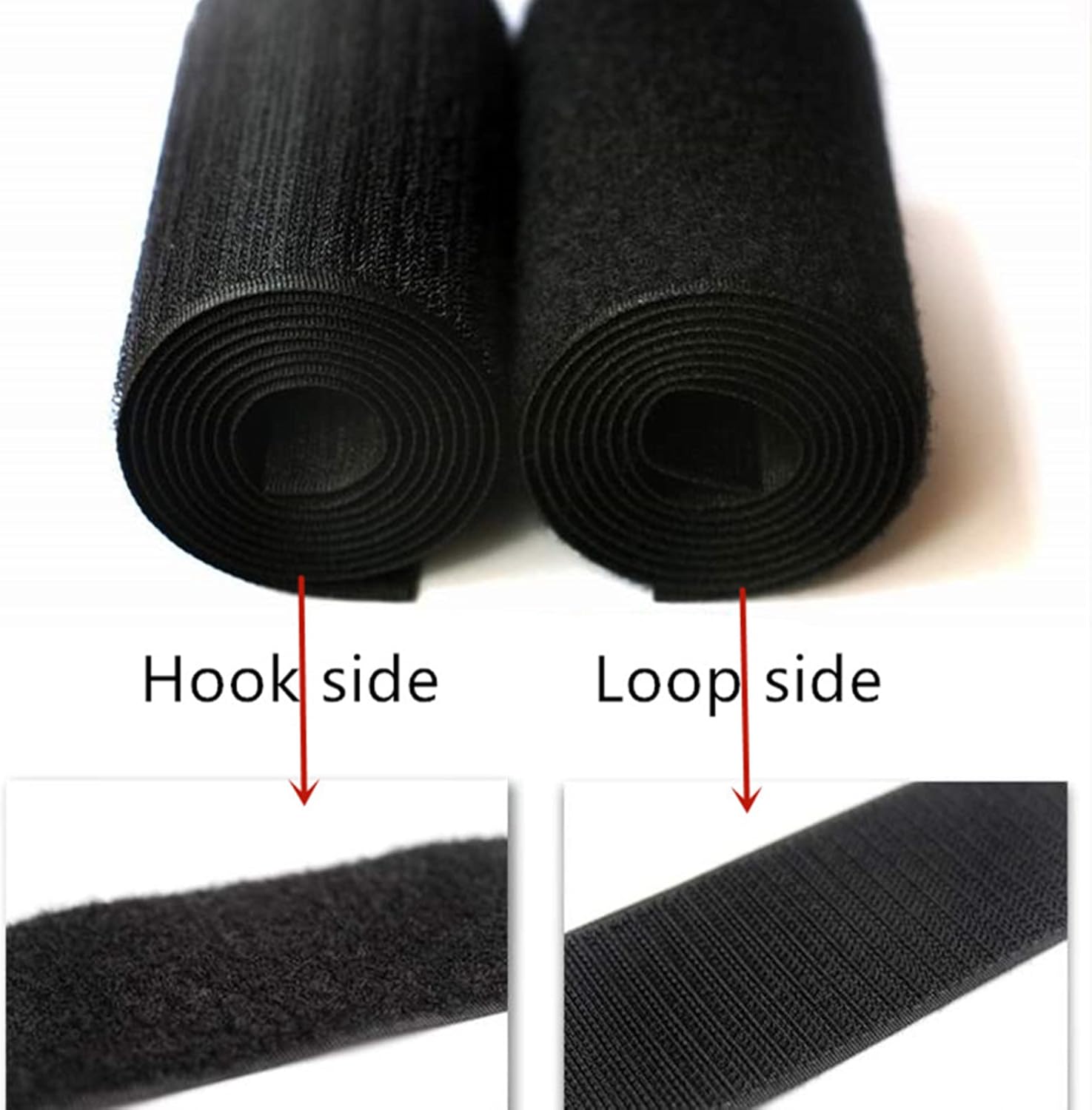 Cinta de velcro de 4 pulgadas, cinta de sujeción de tela de nailon para coser, tela de gancho y bucle no adhesiva para ropa, manualidades