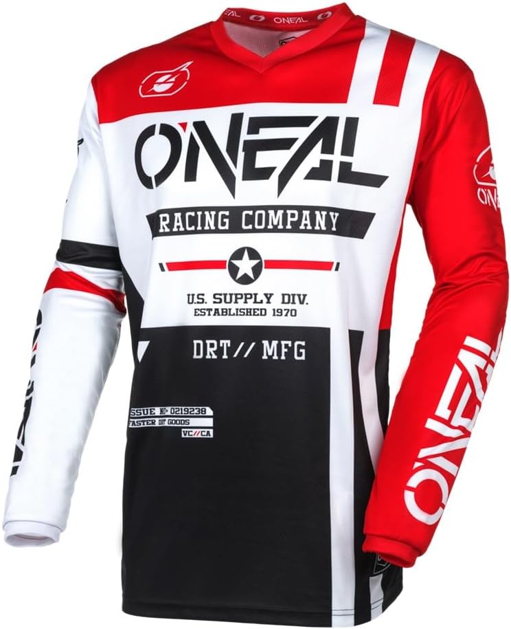 O’Neal 2024 Element Warhawk Motocross Offroad Jersey Combo de pantalón, Negroblancogris
