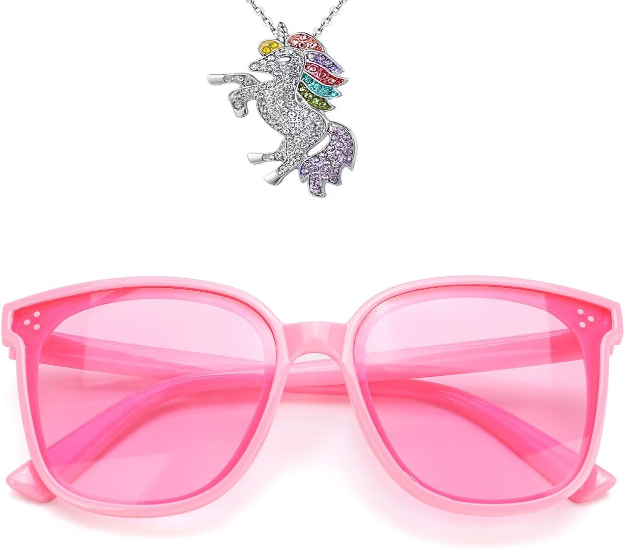 Cesta de bicicleta para niñas, cesta de bicicleta para manillar con collar de unicornio, campana de bicicleta, serpentinas, cuentas de rueda de
