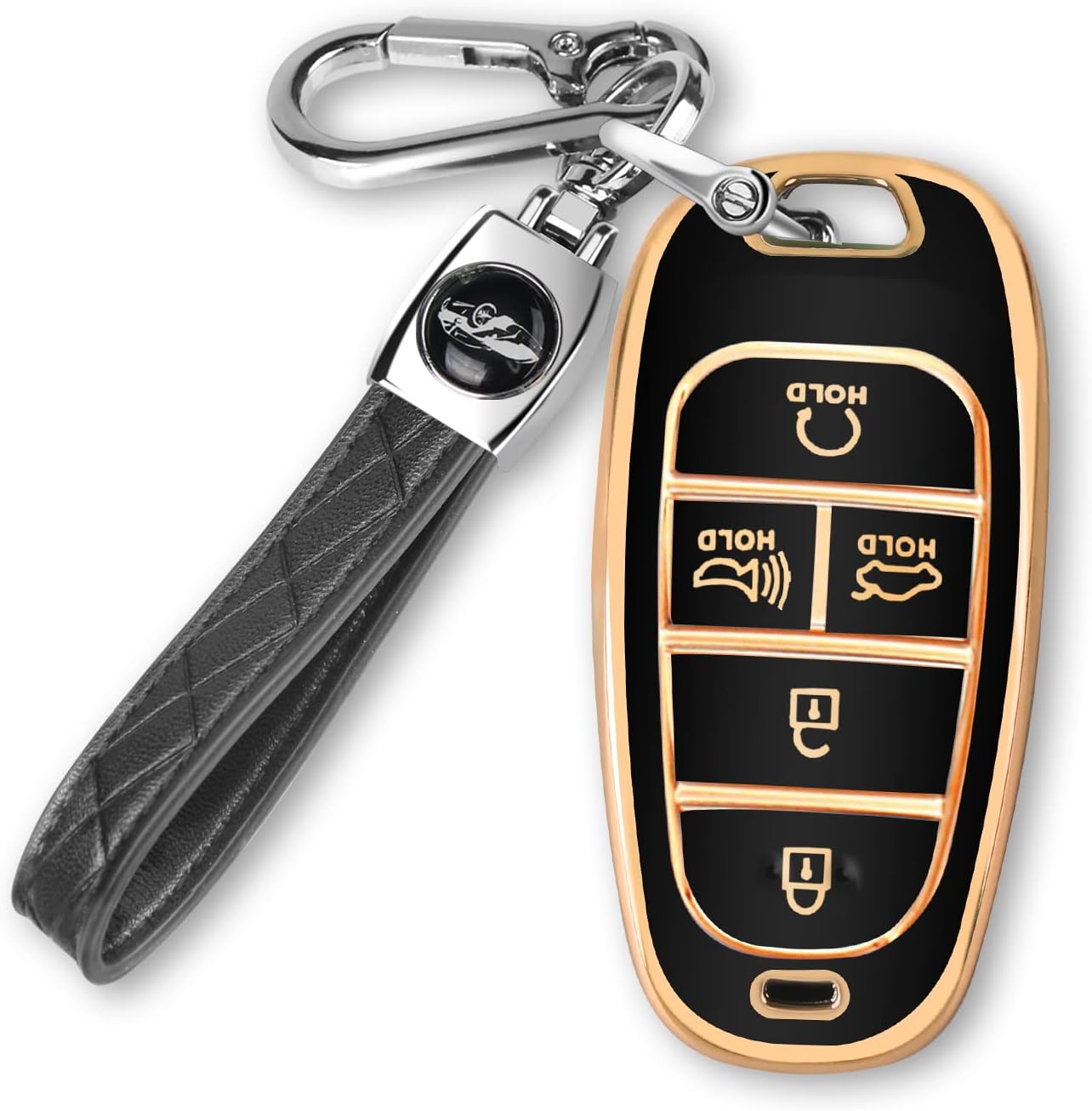 Funda para llavero Hyundai con llavero compatible con Hyundai Sonata Smart de 5 botones 2020, funda protectora de TPU