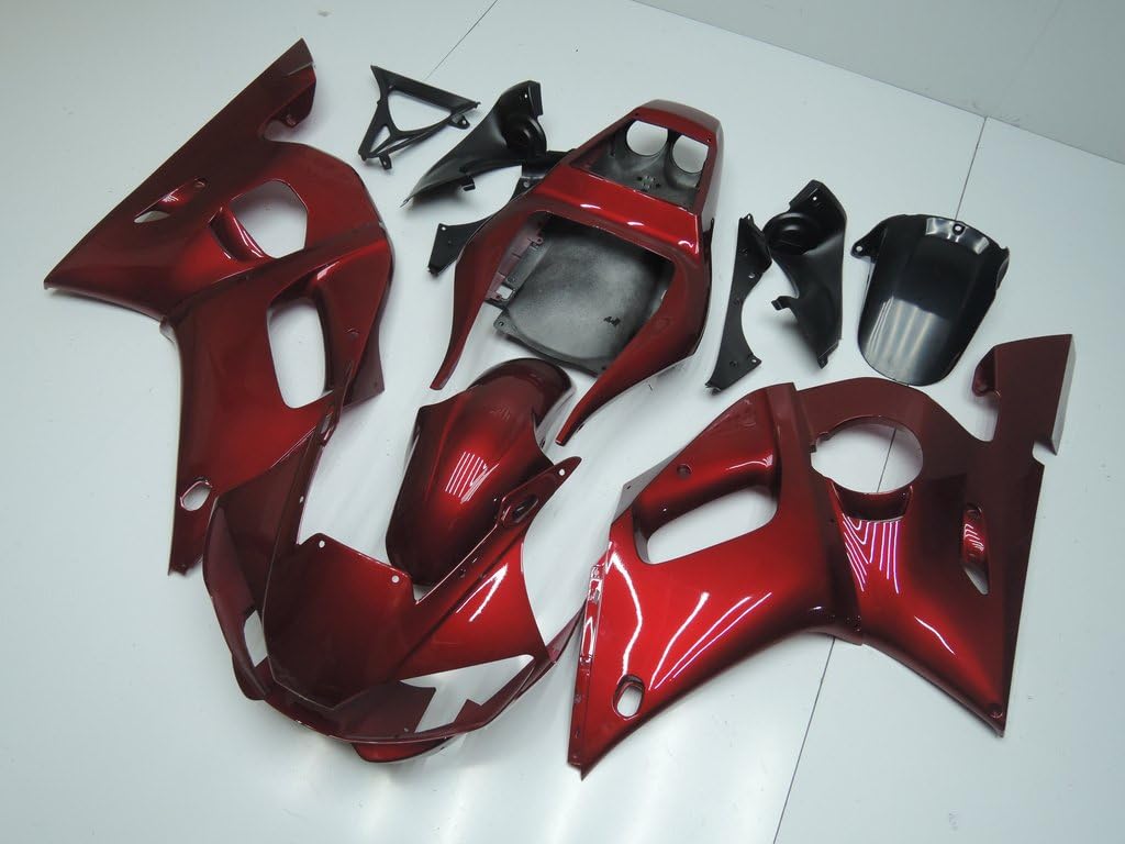 NT FAIRING Nuevo molde de inyección rojo brillante carenado apto para Yamaha 1998-2002 YZF R6 1999 2000 2001 Kit pintado ABS plástico motocicleta