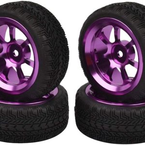 WONFAST 4 piezas de aleación de aluminio 110 en carretera, 7 radios, llantas de metal con neumáticos de goma para 110 RC HSP HPI RC Drift Racing Car WONFAST 4 piezas de aleación de aluminio 110 en carretera, 7 radios, llantas de metal con neumáticos de goma para 110 RC HSP HPI RC Drift Racing Car