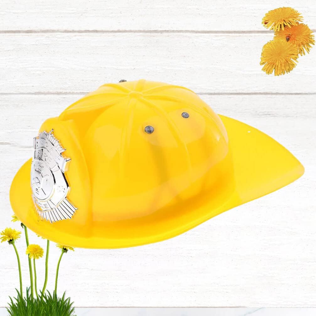 ibasenice Sombrero de bombero para niños, casco de bombero para niños y niñas, juego de rol, accesorios de disfraz de Halloween, disfraces