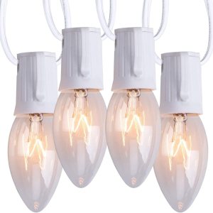 Brightown C9 – Tira de luces de Navidad para exteriores, 50 pies, estilo vintage, para interiores y exteriores, techo, patio, habitación, fiesta de Brightown C9 – Tira de luces de Navidad para exteriores, 50 pies, estilo vintage, para interiores y exteriores, techo, patio, habitación, fiesta de