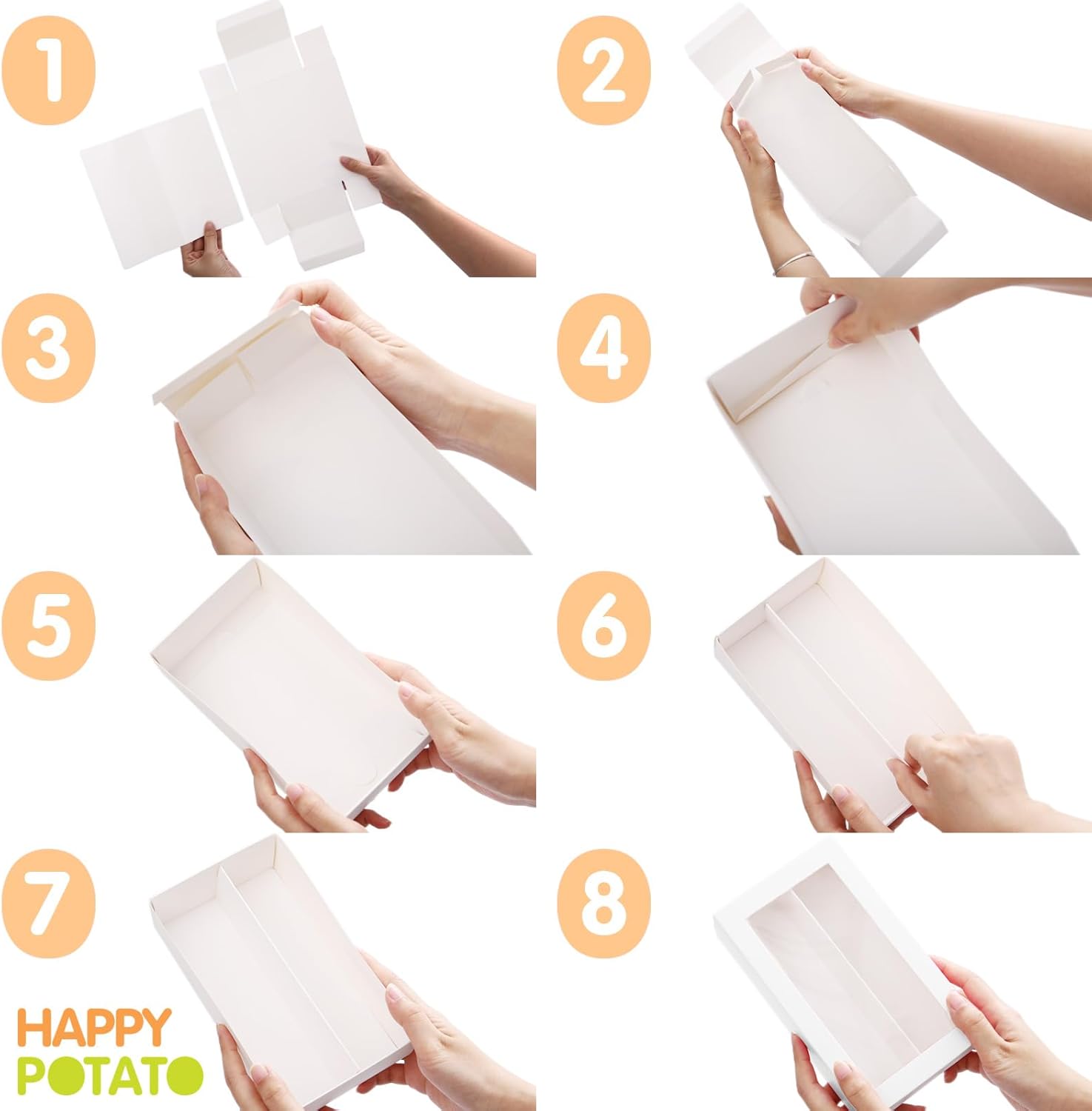 Paquete de 15 cajas de macarrones para 12, 7.2 x 4 x 1.9 pulgadas, cajas de embalaje de macarrones, cajas de macarrón blanco con ventana