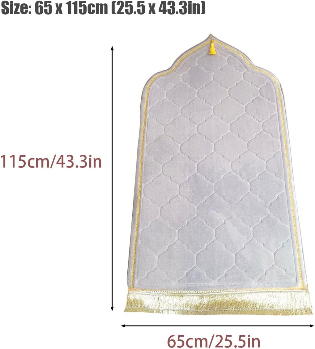 Alfombra de oración musulmana, gruesa y suave, alfombra musulmana portátil, alfombra de oración musulmana, alfombra de oración turca, alfombra