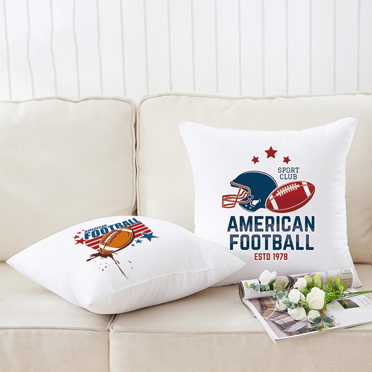 Juego de 3 hojas de parches de transferencia de fútbol americano, parches para niñas, parches para ropa, camisetas, flores, patrones surtidos,