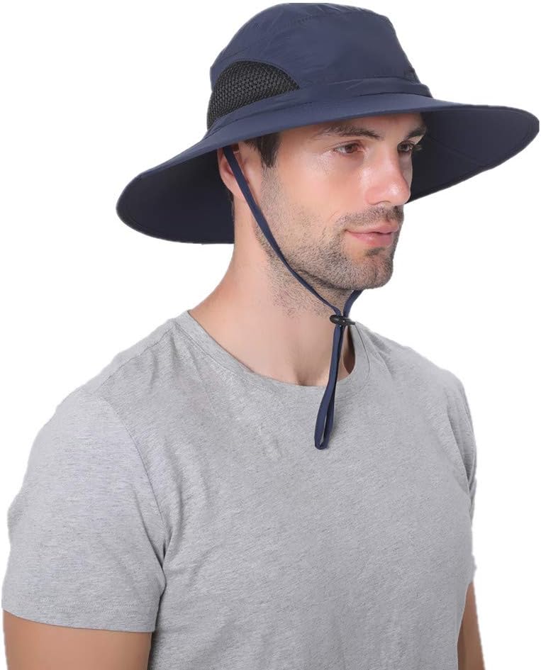 Sombrero de pesca unisex con protección UV UPF 50, sombrero de pescador de ala ancha