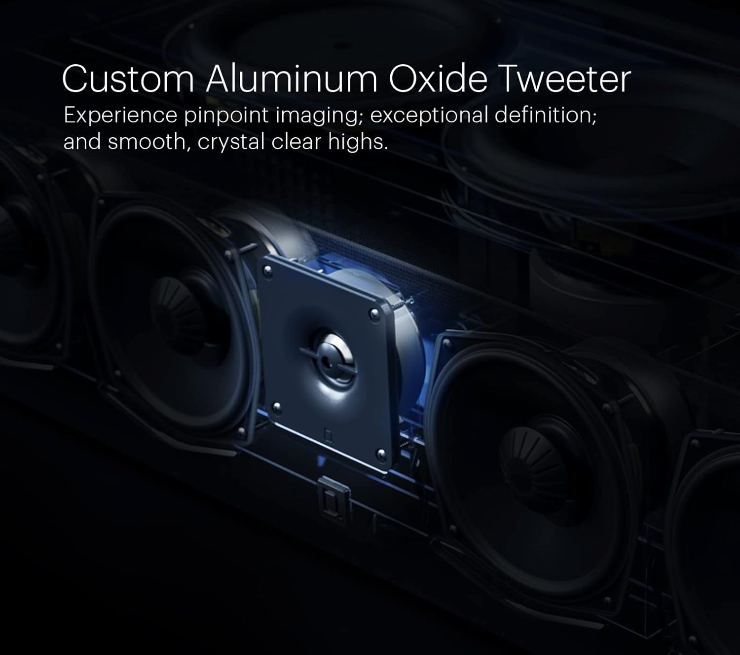 Definitive Technology Dymension DM30 – Altavoz de canal central insignia, matriz de 5 controladores – (4) woofers de rango medio de 4 pulgadas y (1)