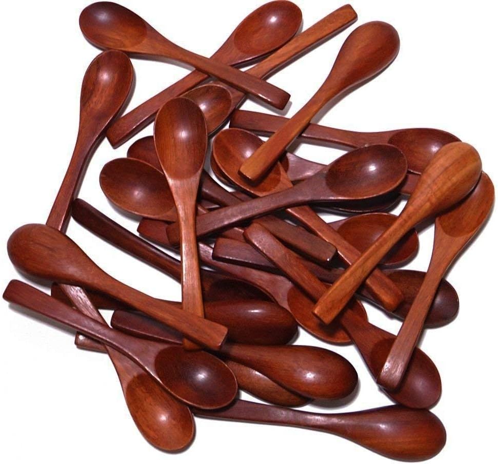 Garden Of Arts Cuchara Masala de madera (pequeña, 5 pulgadas) – Juego de 6