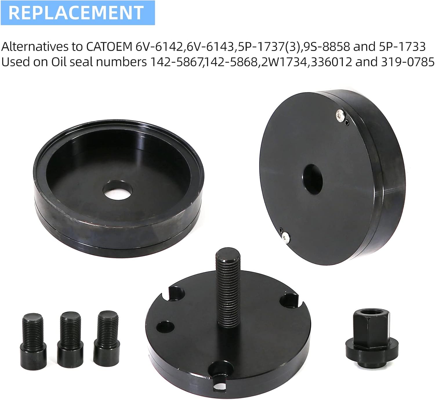 Kit de herramientas de manga de desgaste del sello del cigüeñal delantero y trasero diésel herramienta instaladora se adapta perfectamente a CAT
